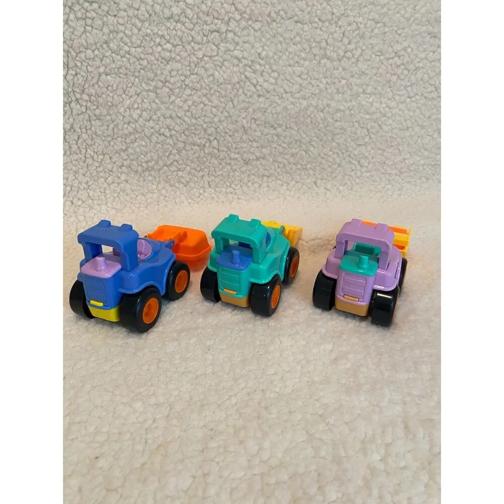 Toddler Toy Lot of 3‎ Construction Equipment Trucks Unbranded Plastic Friction
